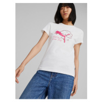 Bílé dámské tričko Puma Graphics Valentine