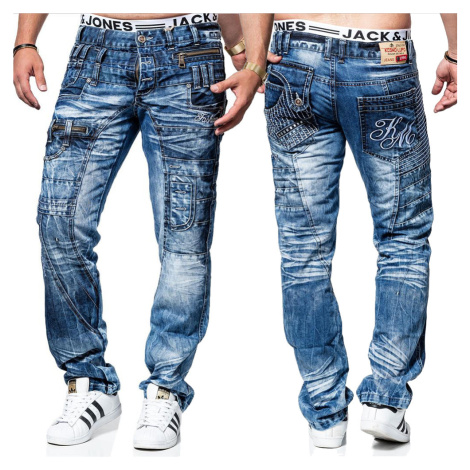 KOSMO LUPO kalhoty pánské KM020 jeans džíny regular fit