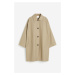 H & M - Oversized kabát car coat - hnědá