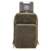 Hide & Stitches Idaho kožená crossbody taška na mobil - olivová