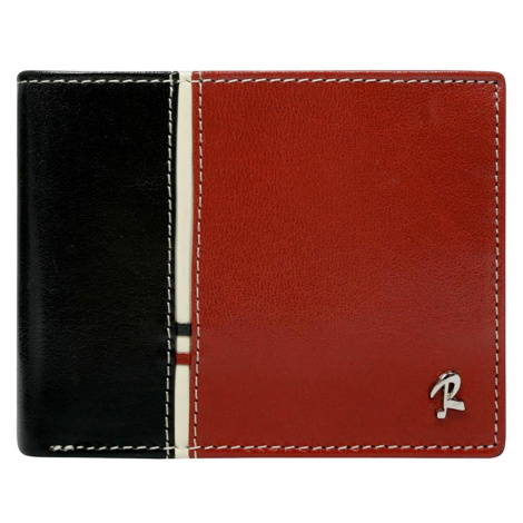 Pánská kožená peněženka ROVICKY 324-RBA-D RFID černo červená