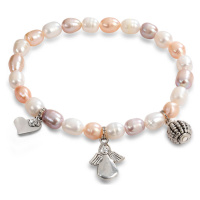 JwL Luxury Pearls Jemný náramek z pravých perel s ozdobami JL0295