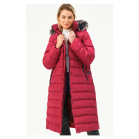 Z6779 DEWBERRY WOMEN'S COAT-BURGUNDY