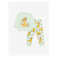 LC Waikiki Crew Neck Long Sleeve Lion King Printed Baby Boy Pajama Set