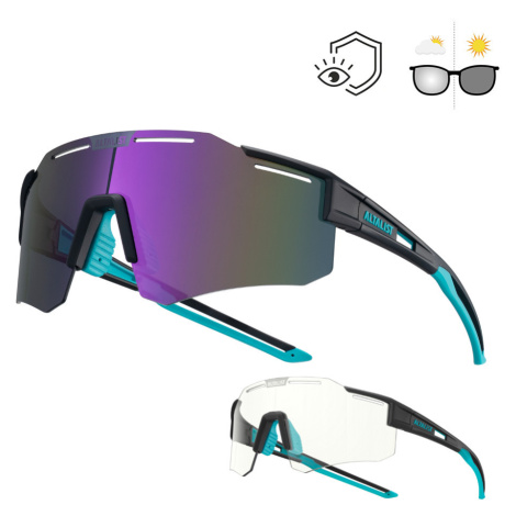 Sportovní sluneční brýle Altalist Legacy 3 tyrkysovo-černá s fialovými skly