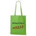 DOBRÝ TRIKO Bavlněná taška s potiskem Evoluce nákupy Barva: Tyrkysová