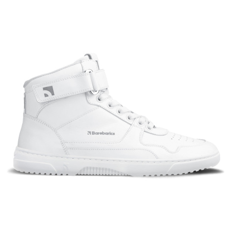 Barefoot tenisky Barebarics Zing - High Top - All White - Leather Be Lenka