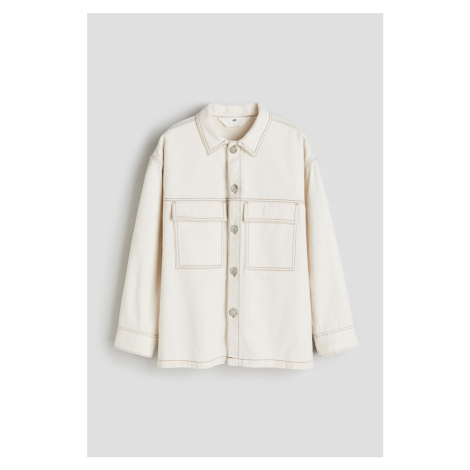 H & M - Svrchní košile z bavlněného kepru - béžová H&M