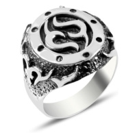 OLIVIE Pánský masivní stříbrný prsten 3718