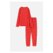Dětské bavlněné pyžamo Coccodrillo červená barva