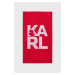 Bavlněný ručník Karl Lagerfeld červená barva