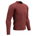Compressport TRAINING TSHIRT LS Pánské tréninkové triko s dlouhým rukávem, červená, velikost