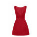 Dámské šaty s lehkým balónovým střihem v červené barvě 186