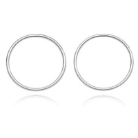 Stříbrné náušnice 925 - tenké hladké kruhy, 10 mm