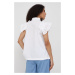 Bavlněné tričko United Colors of Benetton bílá barva, regular, s klasickým límcem