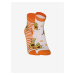 Oranžovo-bílé dětské veselé ponožky Dedoles Vtipné avokádo