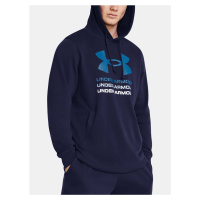 Under Armour Mikina UA Rival Terry Graphic Hood-BLU - Pánské