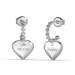 Guess Romantické ocelové náušnice kruhy Falling In Love JUBE02234JWRHT/U