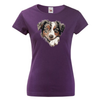 Dámské tričko  Australský ovčák- tričko pro milovníky psů
