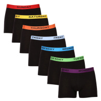 Nedeto 7PACK pánské boxerky černé 4XL