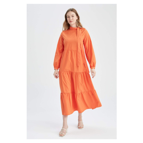 DEFACTO Long Sleeve Maxi Long Sleeve Woven Dress