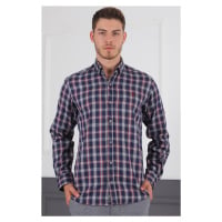 G718 DERBERRY MEN'S SHIRT-NAVY-BURGUNDY