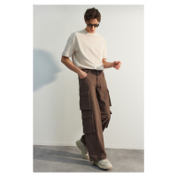 Trendyol Limited Edition Brown Premium Baggy Cargo Pants