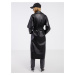 Černý dámský koženkový kabát ONLY Sofia