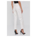 Kalhoty Twinset dámské, bílá barva, jednoduché, medium waist