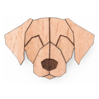 Dřevěná brož ve tvaru psa Labrador Brooch
