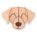 Dřevěná brož ve tvaru psa Labrador Brooch