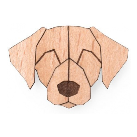 Dřevěná brož ve tvaru psa Labrador Brooch BeWooden