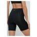 Šortky na jógu Reebok černá barva, high waist