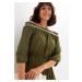 Bonprix BODYFLIRT šaty s Carmen dekoltem Barva: Zelená, Mezinárodní