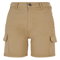 Ladies High Waist Cargo Shorts - unionbeige