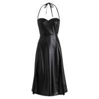 Bonprix BODYFLIRT šaty z umělé kůže s krajkou Barva: Černá, Mezinárodní