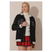 HAKKE Unisex Oversize Complex College Jacket