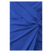Modré přiléhavé šaty s vysokým rozparkem