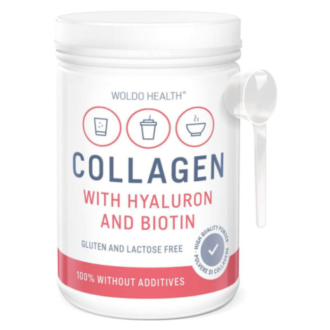 WOLDO HEALTH - COLLAGEN WITH HYALURON AND BIOTIN - Kolagen s kyselinou hyaluronovou 500g