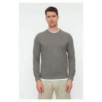 Trendyol Anthracite Men's Basic Regular Fit Cotton Sweatshirt