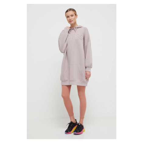 Šaty Guess CINDRA fialová barva, mini, oversize, V3BQ14 K7UW2