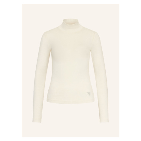 Guess Tričko S Dlouhým Rukávem Licia S Ozdobnými Kamínky krémová