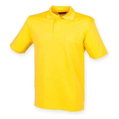 Henbury Pánské funkční polo triko H475 Yellow