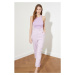 Trendyol Lilac Belt Detailed Trousers