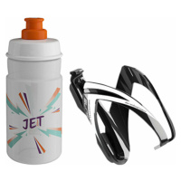 Elite Cycling CEO Bottle Cage + Jet Bottle Kit Black Glossy/Clear Orange 350 ml Cyklistická láhe