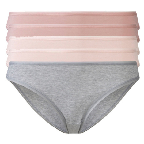 esmara® Dámské kalhotky, 5 kusů (šedá / růžová / světle růžová)