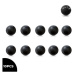 Náhradní akrylová kulička pro piercing se závitem - černá, sada 10 kusů - Průměr kuličky x průmě