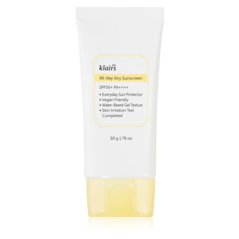 Klairs All-day Airy Sunscreen lehký ochranný gel-krém SPF 50+ 50 g