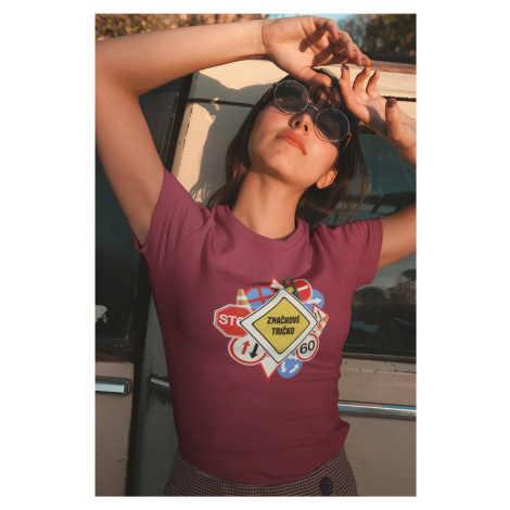 Dámské tričko Značkové tričko Barva: Marlboro červená