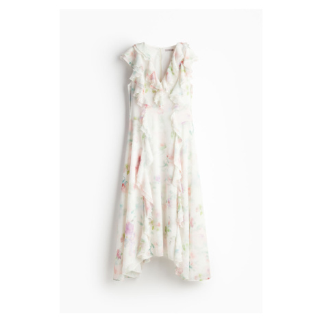 H & M - Šifonové šaty's volánky - béžová H&M